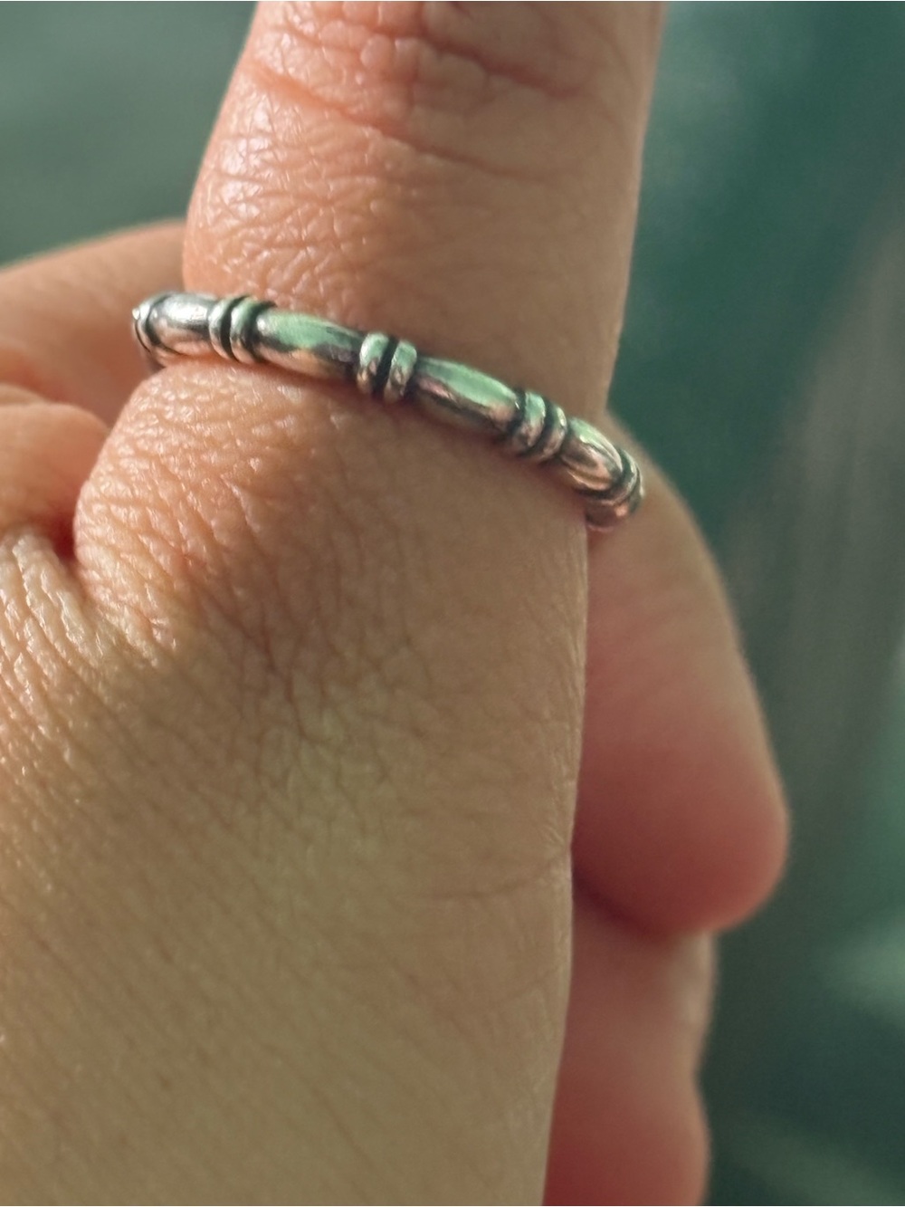 Pandora Silver Beaded Stack Ring
